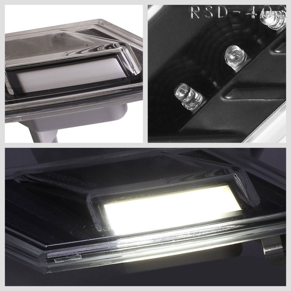 Black/Clear Len Bumper LED Turning Signal Corner/Side Marker Light For Scion FRS