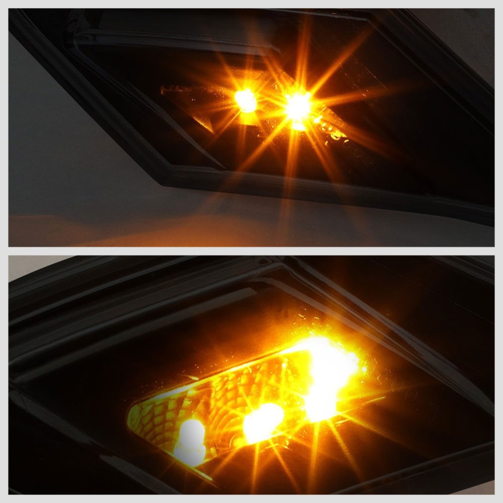 Chrome/Smoke Len Bumper LED Turn Signal Corner/Side Marker Light For Scion FRS