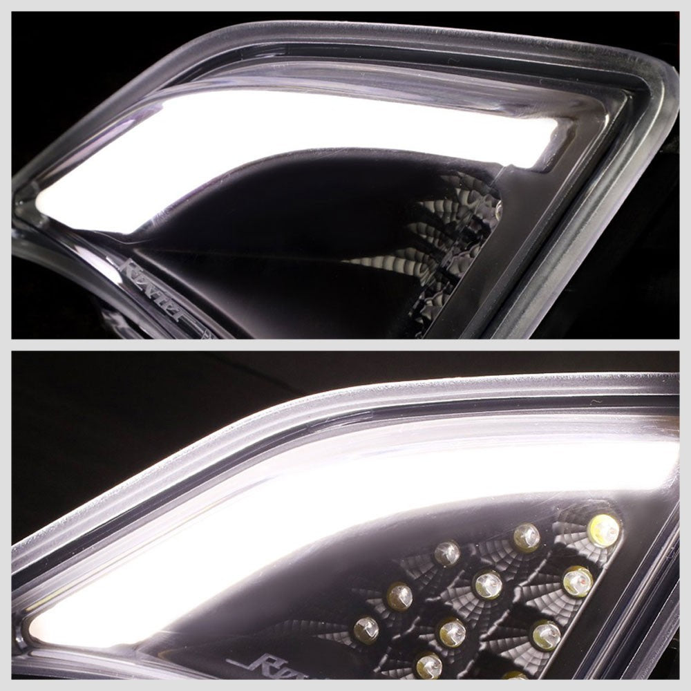 Black/Clear Len Bumper LED Turning Signal Corner/Side Marker Light For Scion FRS