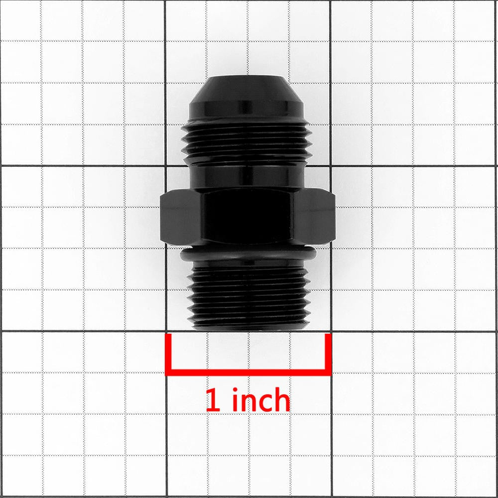 BFC-FIT-4908-004-BK Black -8 to M18 x 1.5 Straight [AN Male to Male Union Adapter] Oil AN Fitting