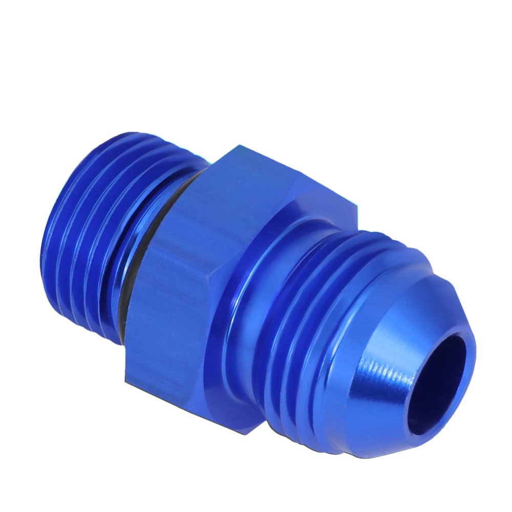 BFC-FIT-4908-004-BL Blue -8 to M18 x 1.5 Straight [AN Male to Male Union Adapter] Oil AN Fitting