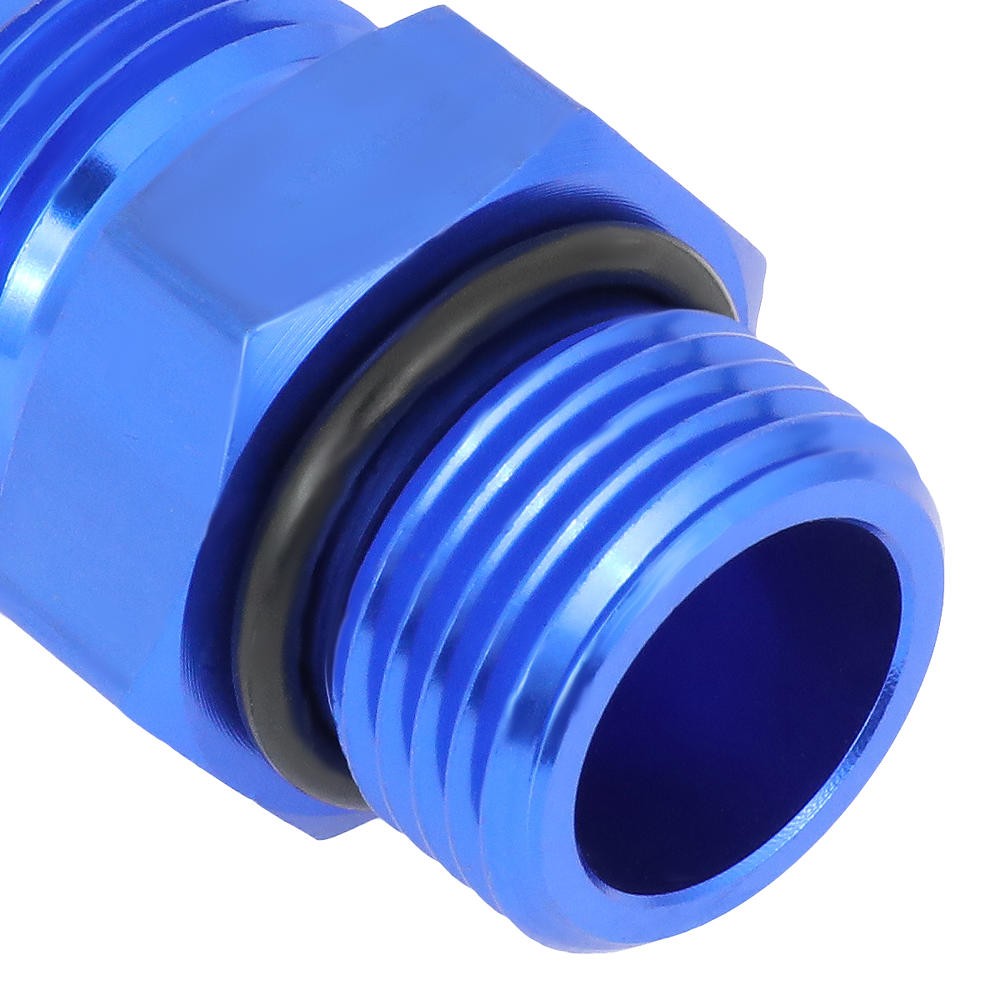 BFC-FIT-4908-004-BL Blue -8 to M18 x 1.5 Straight [AN Male to Male Union Adapter] Oil AN Fitting