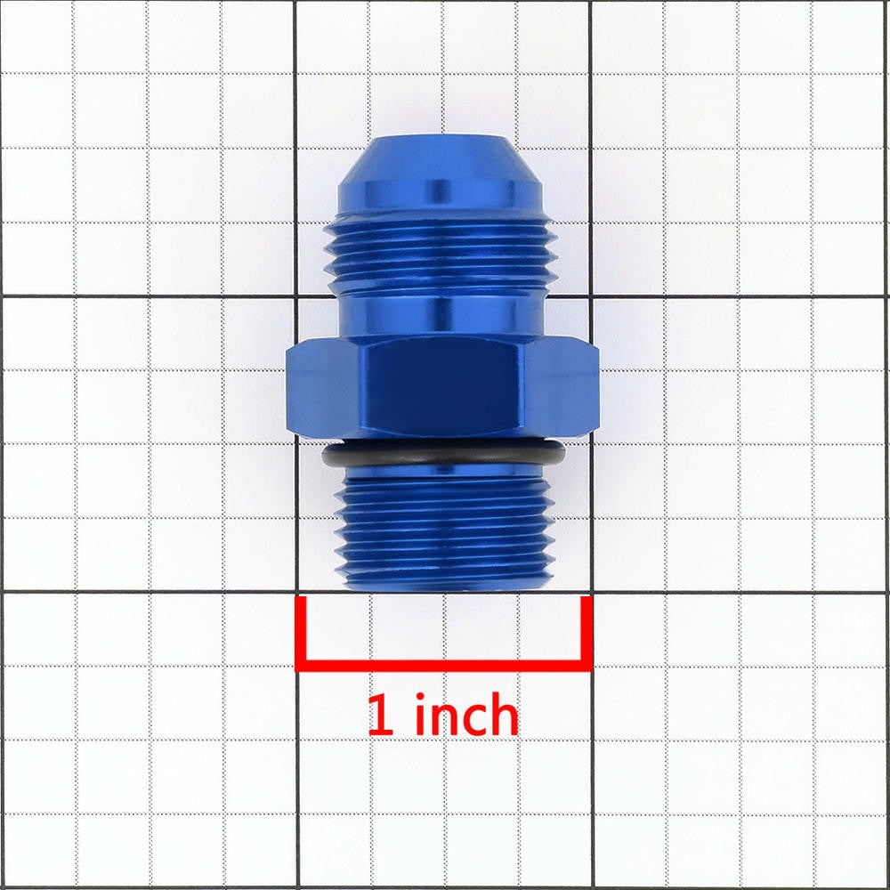 BFC-FIT-4908-004-BL Blue -8 to M18 x 1.5 Straight [AN Male to Male Union Adapter] Oil AN Fitting