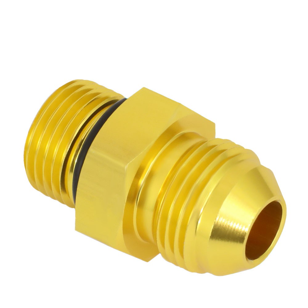 BFC-FIT-4908-004-GD Gold -8 to M18 x 1.5 Straight [AN Male to Male Union Adapter] Oil AN Fitting