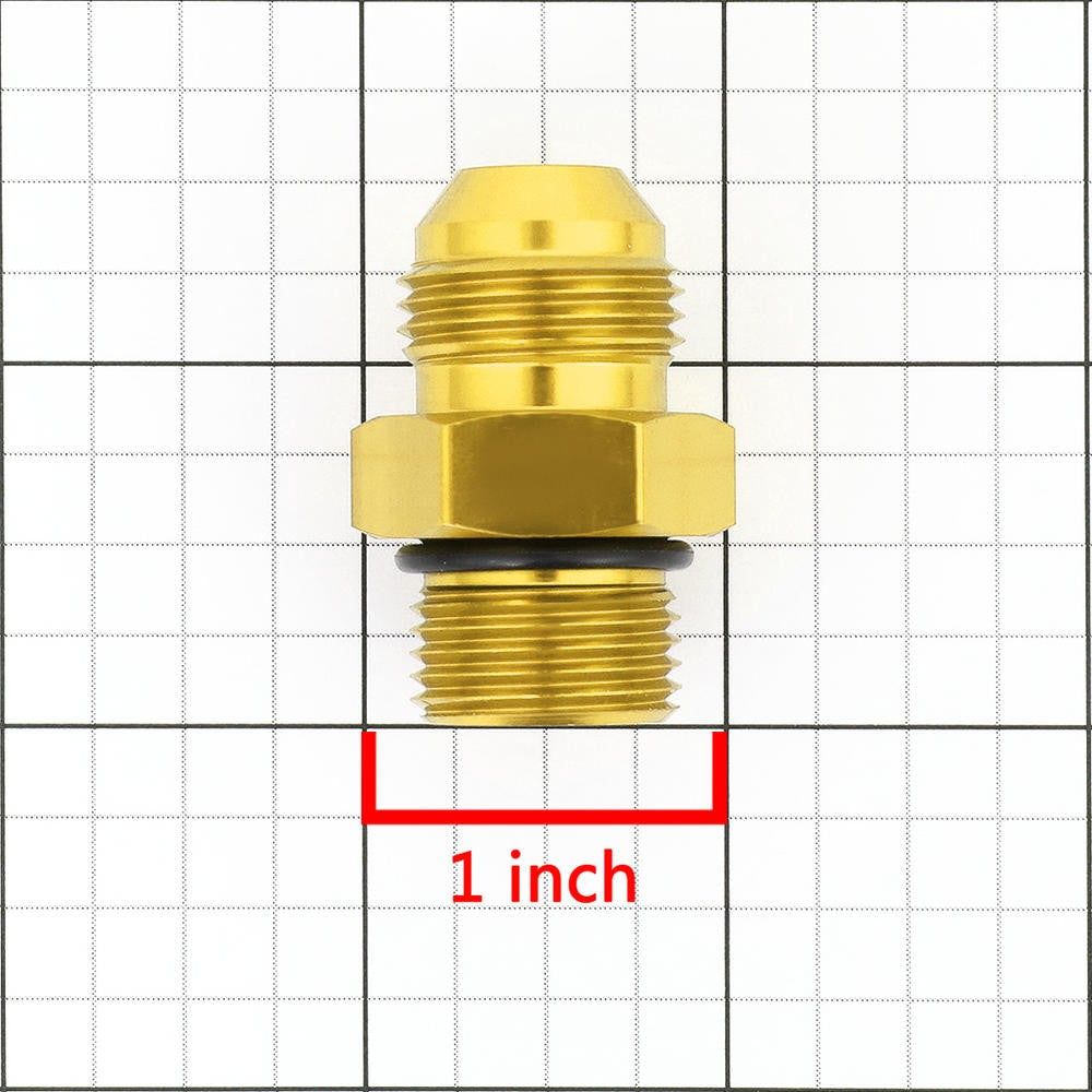 BFC-FIT-4908-004-GD Gold -8 to M18 x 1.5 Straight [AN Male to Male Union Adapter] Oil AN Fitting