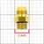 BFC-FIT-4908-004-GD Gold -8 to M18 x 1.5 Straight [AN Male to Male Union Adapter] Oil AN Fitting