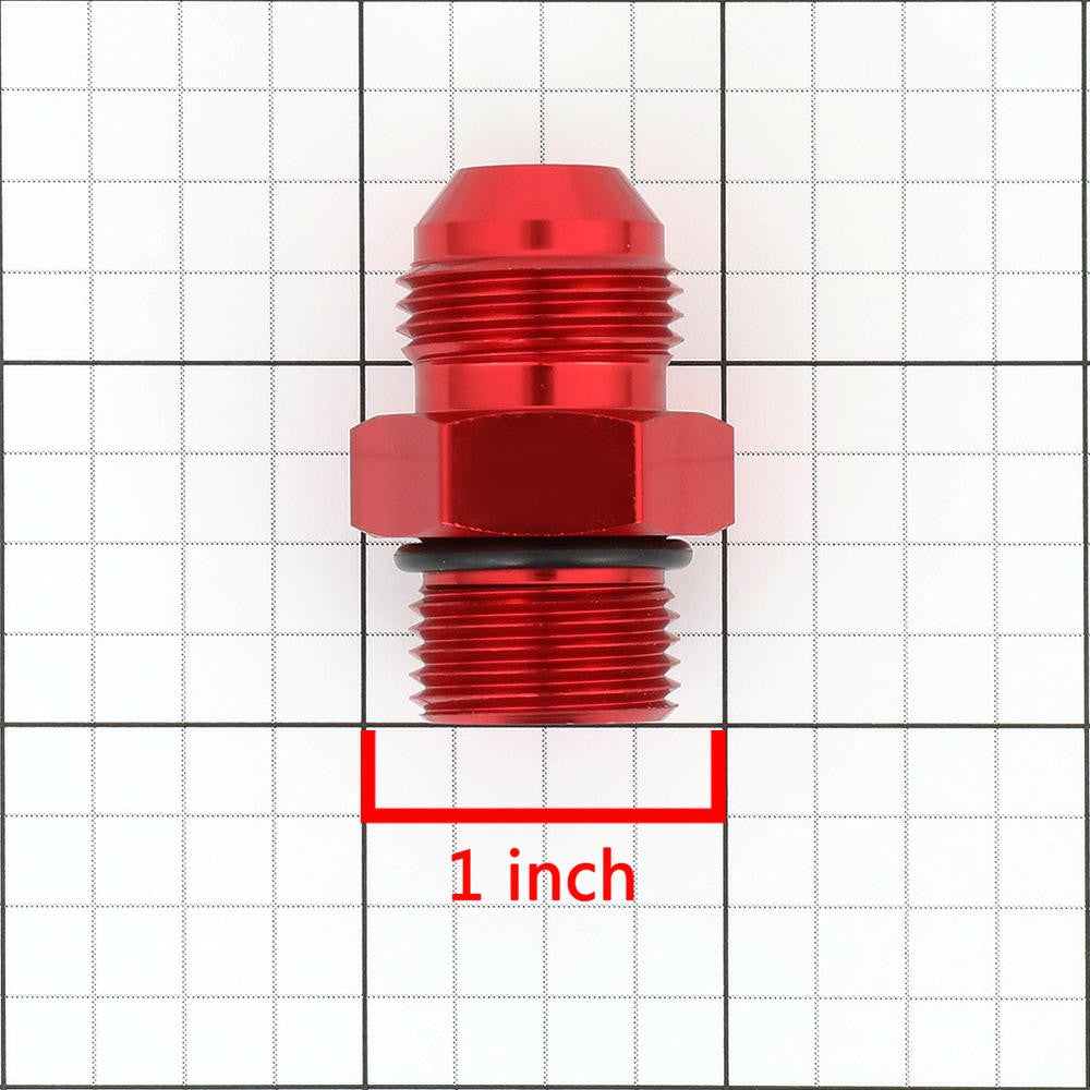 BFC-FIT-4908-004-RD Red -8 to M18 x 1.5 Straight [AN Male to Male Union Adapter] Oil AN Fitting