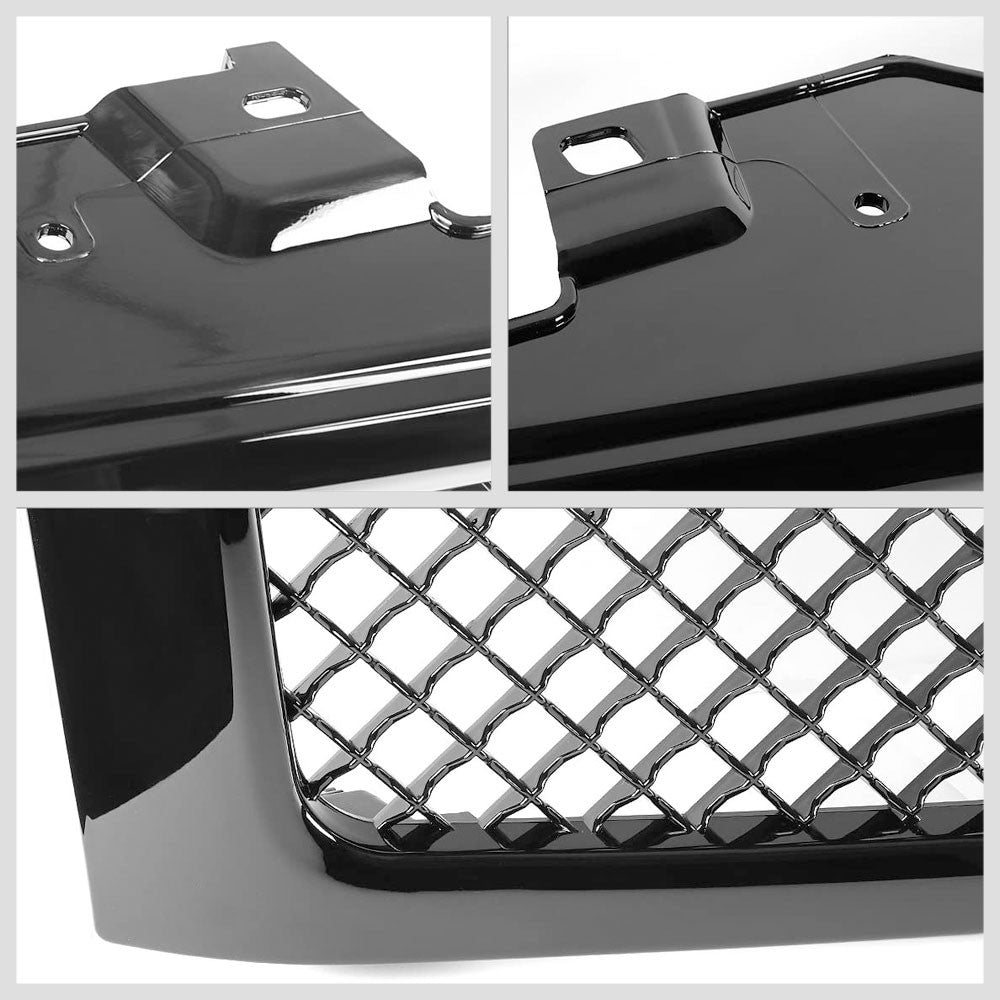 Glossy Black Badgeless Mesh Style Front Grille For 07-13 Silverado 1500