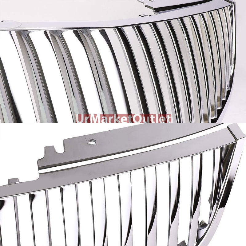 Chrome Vertical Style Replacement Front Grille For Cadillac 06-11 DTS 4.6L DOHC