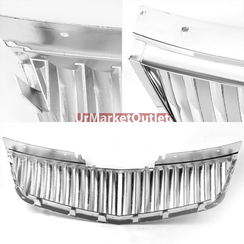 Chrome Vertical Style Replacement Front Grille For Cadillac 06-11 DTS 4.6L DOHC