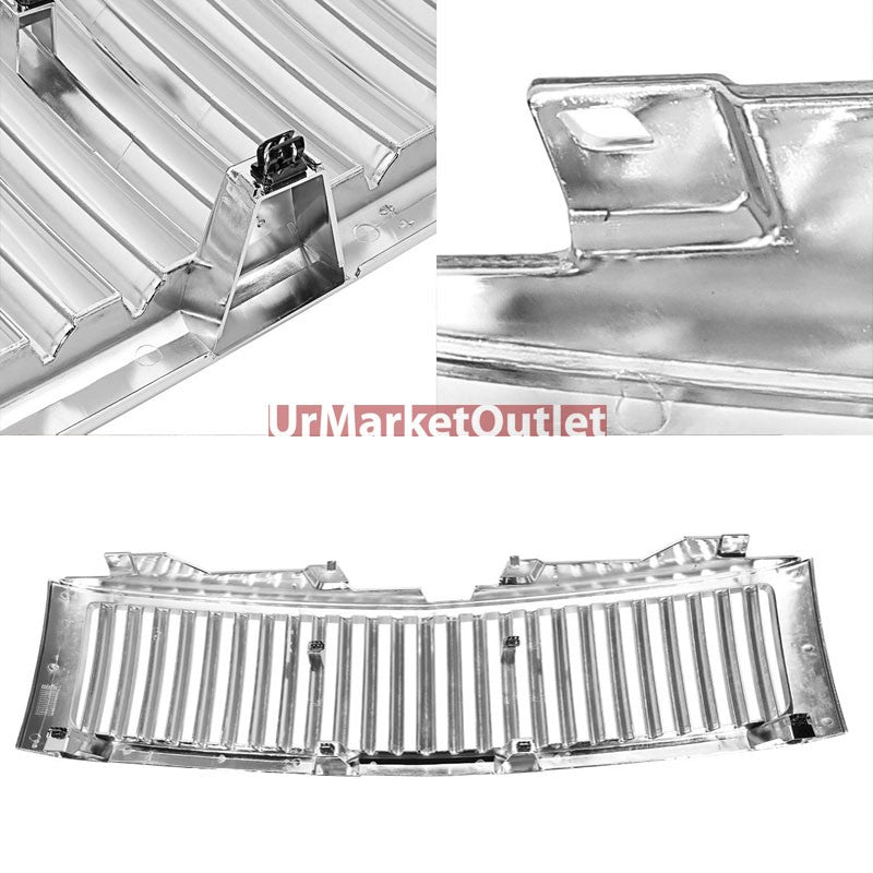 Chrome Vertical Style Front Grille For Chevrolet 07-13 Silverado 1500 GMT900