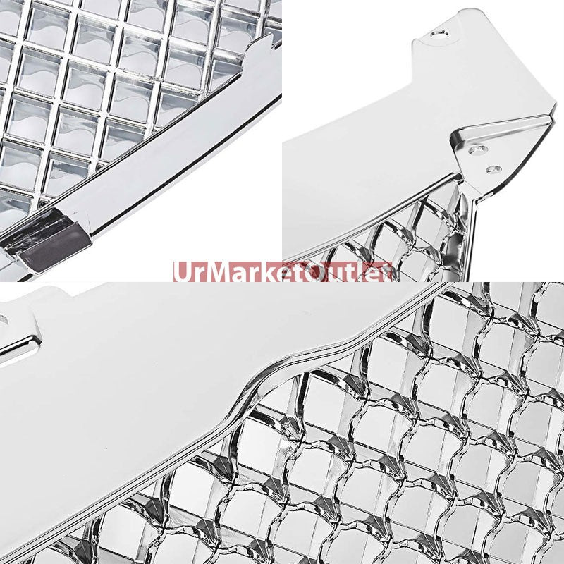 Chrome Diamond Mesh Style Replacement Front Grille For 07-10 Sebring DOHC/SOHC
