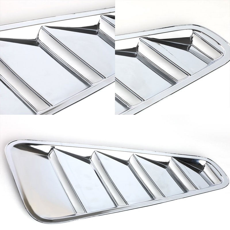 Chrome Vent Louver Replacement Side Window For 05-14 Mustang Coupe D2C V8/V6