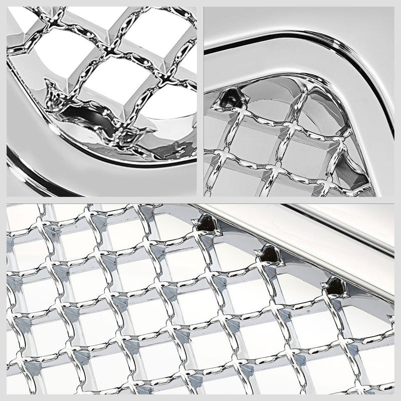 Chrome Diamond Mesh Style Replacement Grille For Ford 04-08 F-150 V6/V8 SOHC