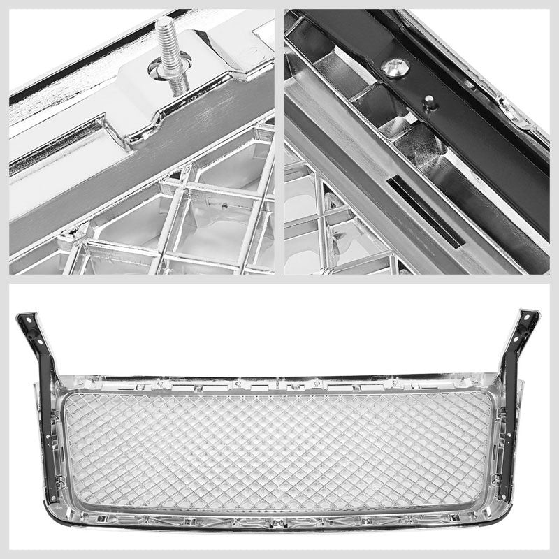 Chrome Diamond Mesh Style Replacement Grille For Ford 04-08 F-150 V6/V8 SOHC
