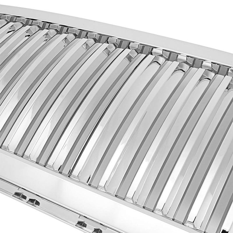 Chrome Vertical Style Front Grille For Ford 07-14 Expedition U324 5.4L V8 SOHC