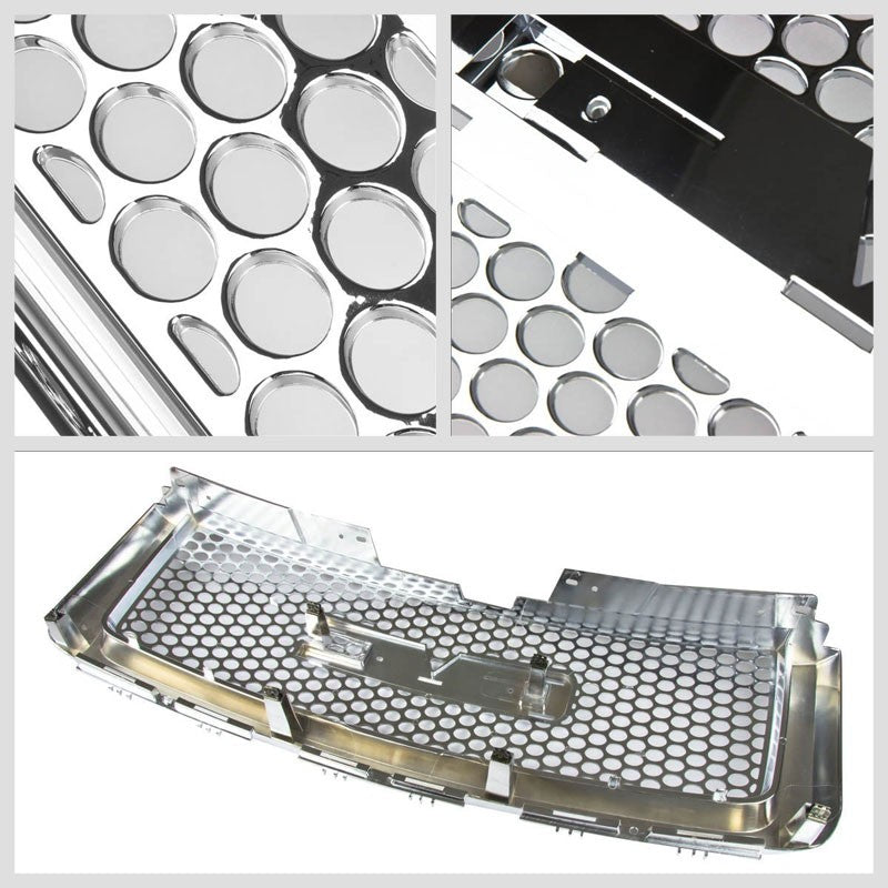 Chrome Circle Mesh Style Replacement Grille For 07-13 Sierra 1500 GMT900 V6/V8