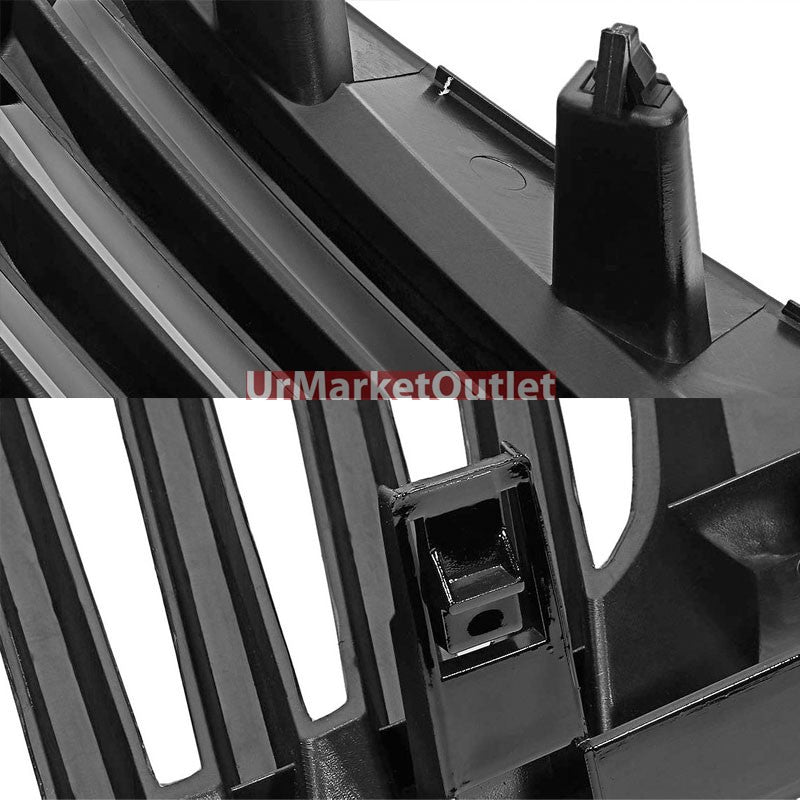 Black Vertical Style Replacement Grille For 05-08 Frontier D40/Pathfinder D51