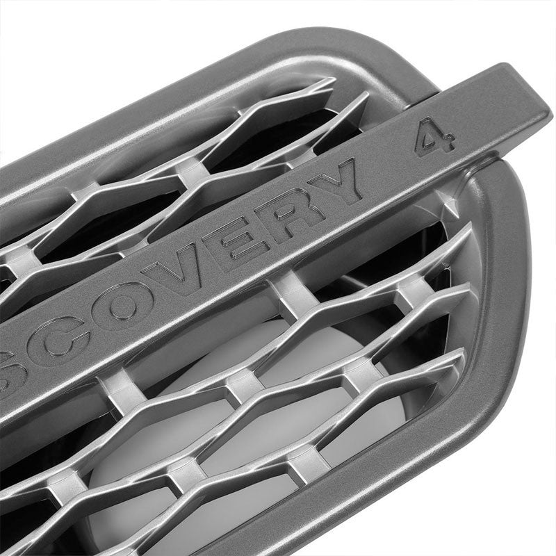 Grey/Silver Honeycomb Mesh Side Vent Grille For 10-12 Land Rover LR4 L319 5.0L