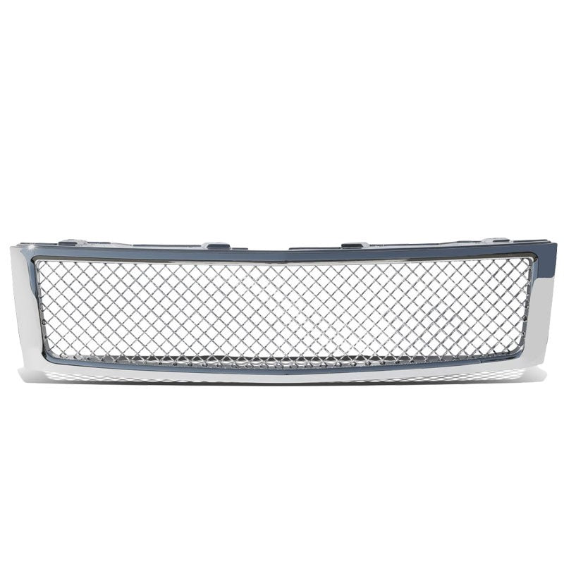 Chrome Diamond Mesh Style Front Grille For 07-13 Chevrolet Silverado 1500 V6/V8