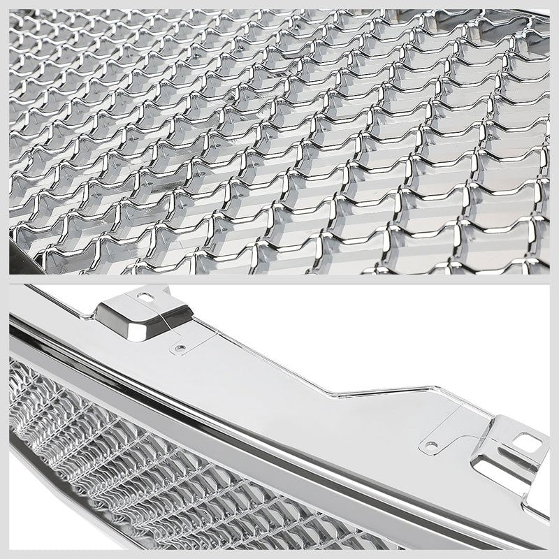 Chrome Diamond Mesh Style Front Grille For 07-13 Chevrolet Silverado 1500 V6/V8