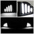 Black Vertical Style Bar Style LED DRL Front Grille Set For 15-17 Ford Mustang