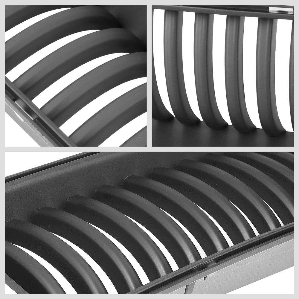 Black Vertical Style Bar Style LED DRL Front Upper Grille For 18-20 Ford Mustang