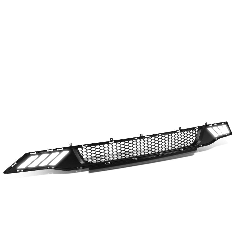 Black Mesh Style Bar Style LED DRL Front Lower Grille For 18-20 Ford Mustang