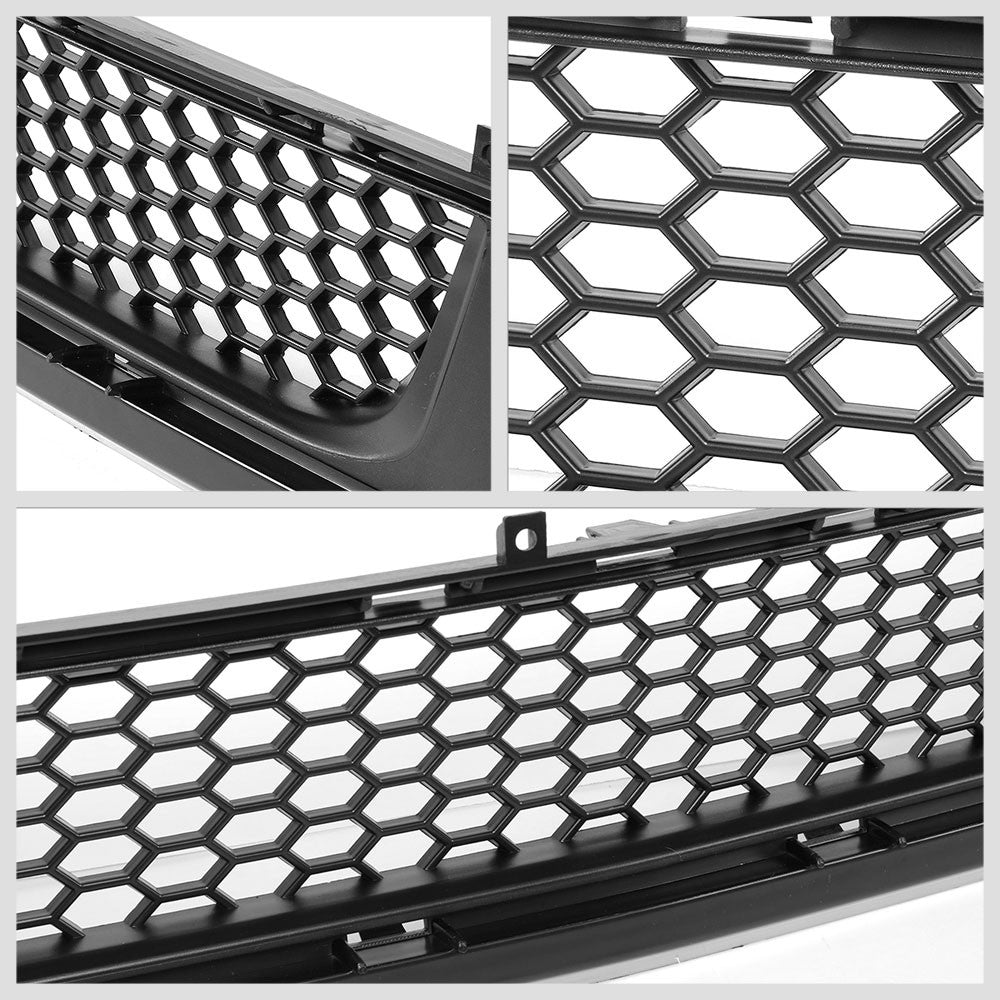 Black Mesh Style Bar Style LED DRL Front Lower Grille For 18-20 Ford Mustang