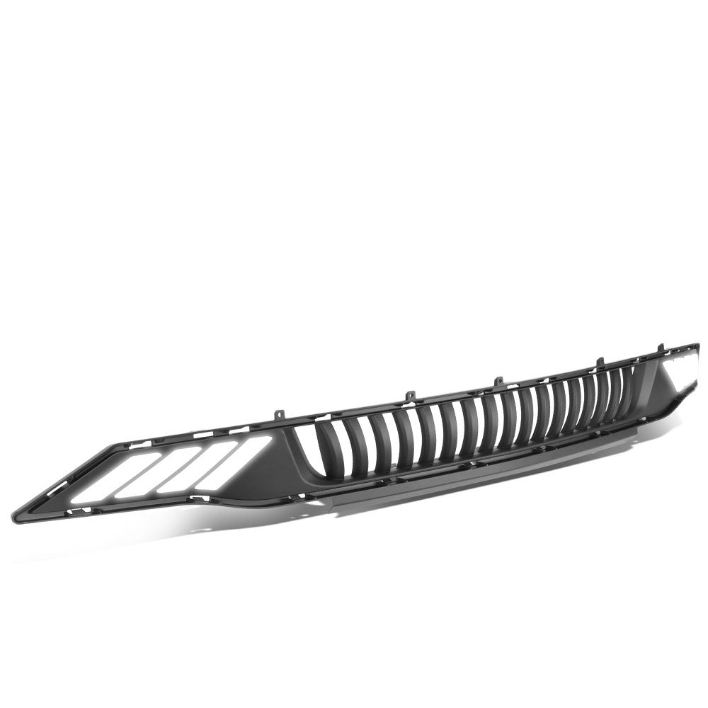 Black Vertical Style Bar Style LED DRL Front Lower Grille For 18-20 Ford Mustang