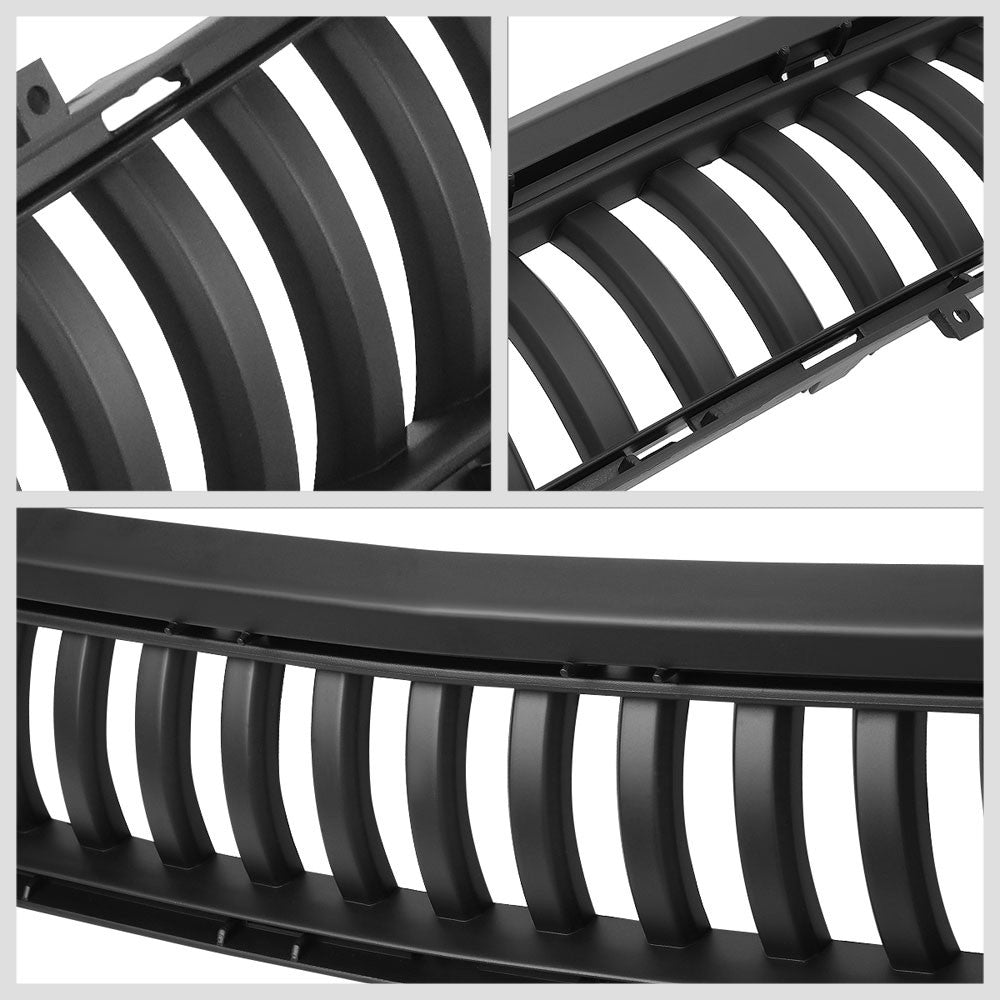 Black Vertical Style Bar Style LED DRL Front Lower Grille For 18-20 Ford Mustang