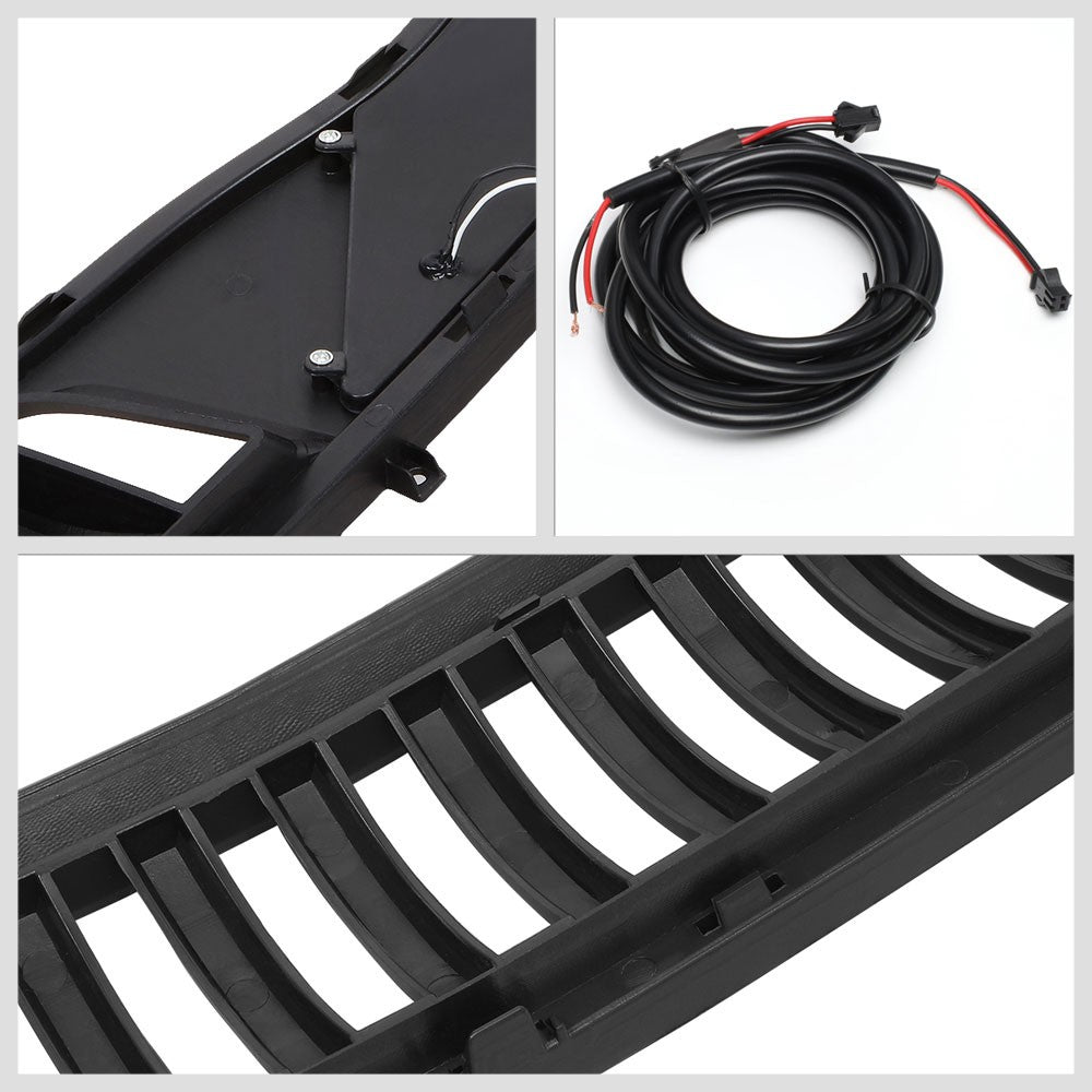 Black Vertical Style Bar Style LED DRL Front Lower Grille For 18-20 Ford Mustang
