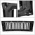 Black Matte Badgeless Vertical Slat Style Front Grille For 09-14 Ford F-150