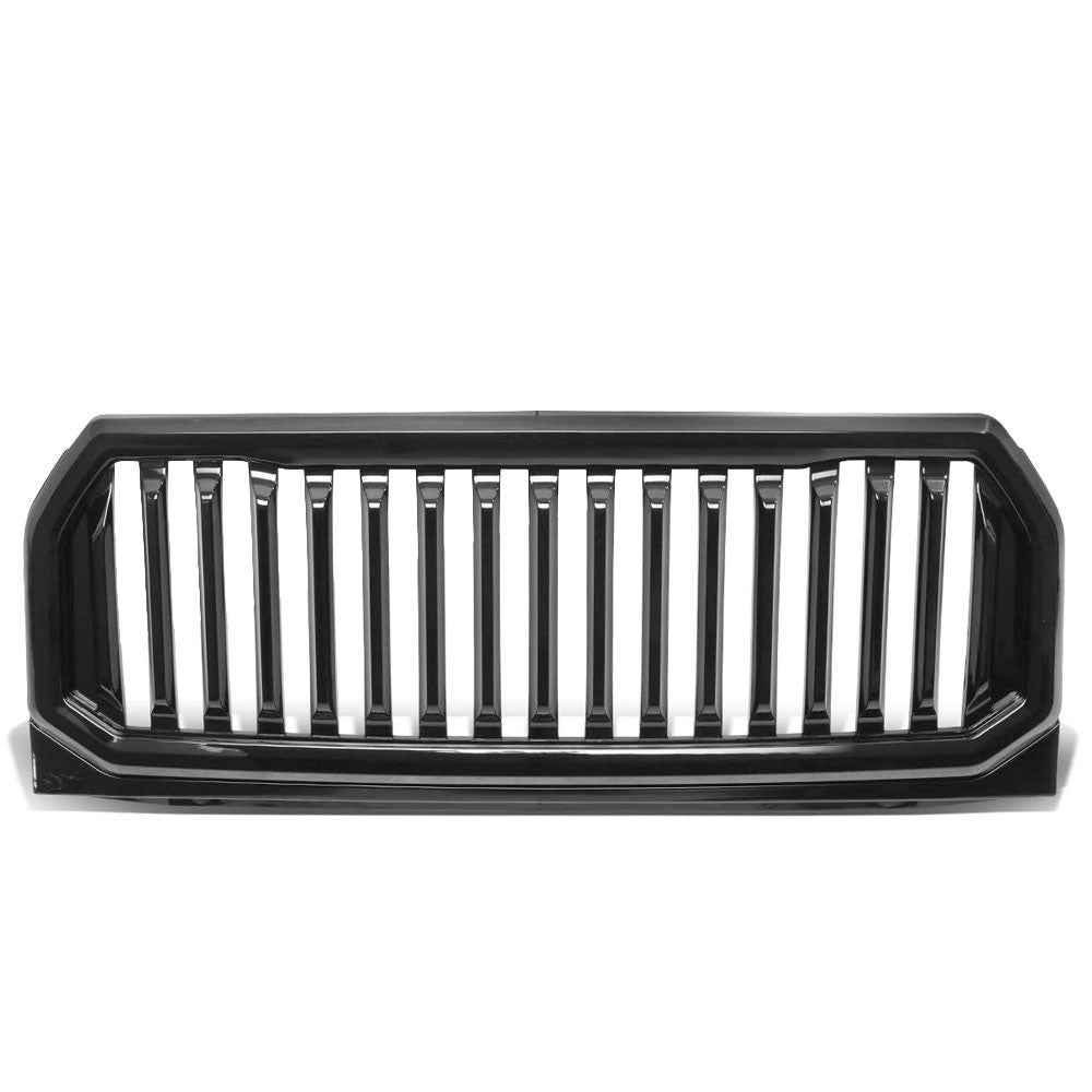 Glossy Black Badgeless Fence Front Bumper Grille For 15-17 Ford F-150