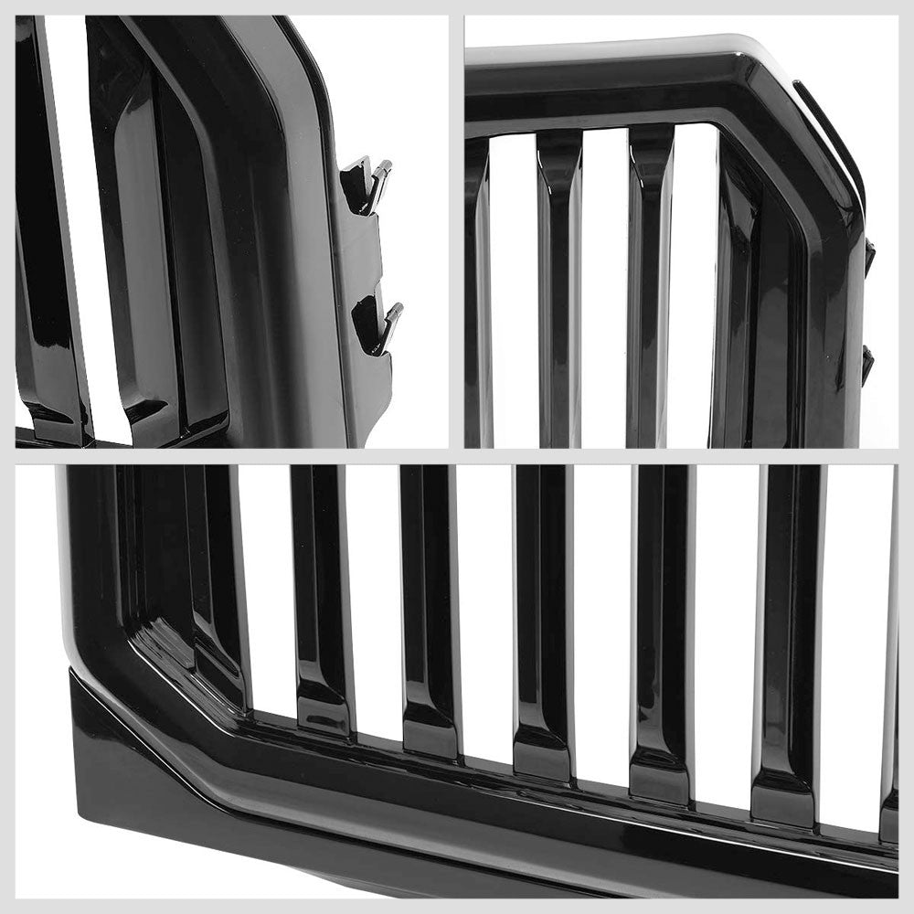 Glossy Black Badgeless Fence Front Bumper Grille For 15-17 Ford F-150