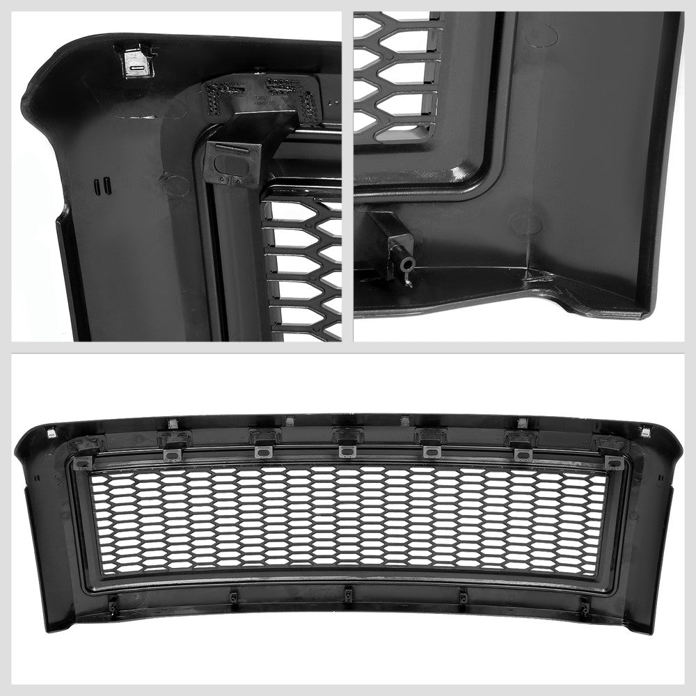 Black Glossy Badgeless Vertical Slat Style Front Grille For 08-10 Ford F-250 SD