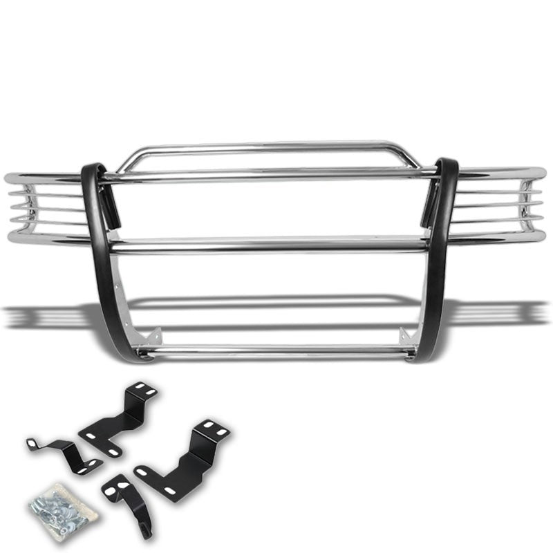 Chrome Mild Steel Front Bumper Brush Grill Guard For 97-04 Dakota/98-03 Durango