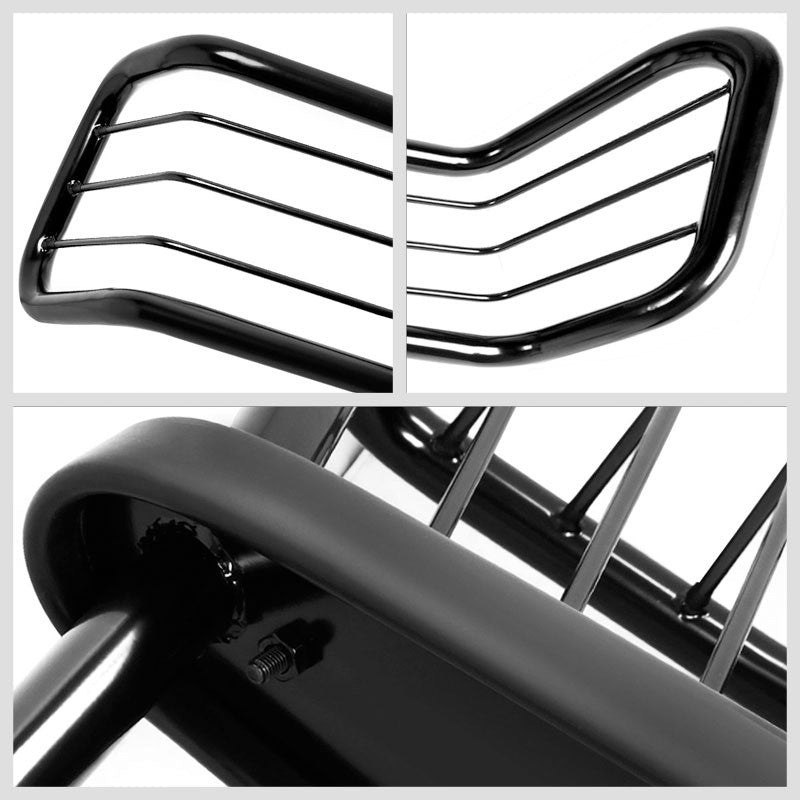 Black Mild Steel Full Front Bumper Grille Guard For 04-15 Nissan Titan A60 5.6L