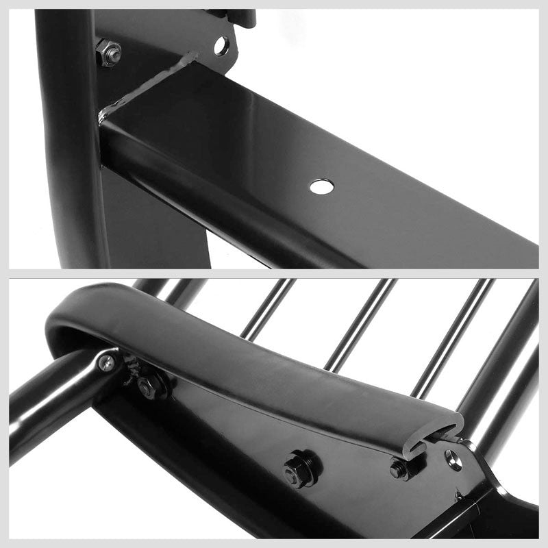 Black Mild Steel Full Front Grille Guard For 07-13 Chevrolet Silverado 1500 4.8L