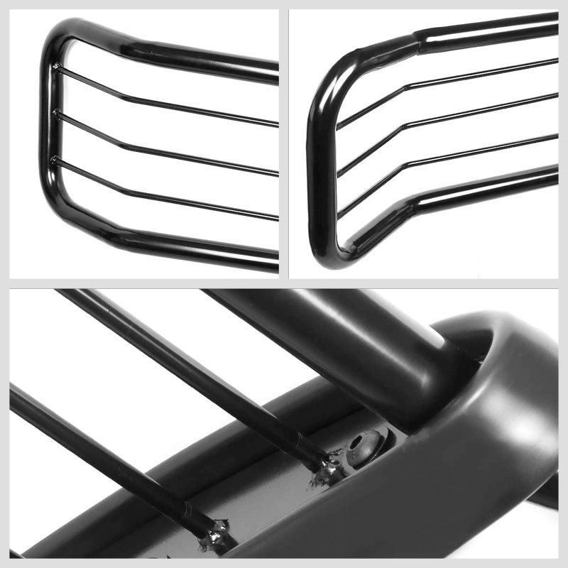 Black Mild Steel Full Front Grille Guard For 07-13 Chevrolet Silverado 1500 4.8L