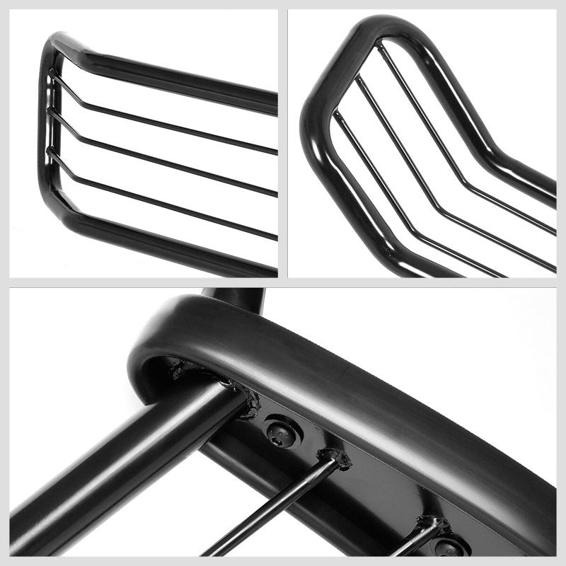 Black Mild Steel Full Front Grille Guard For 07-14 Chevrolet Tahoe 4.8L/5.3L