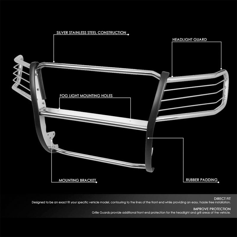 Metallic Mild Steel Full Front Grille Guard For 07-14 Chevrolet Tahoe 4.8L/5.3L