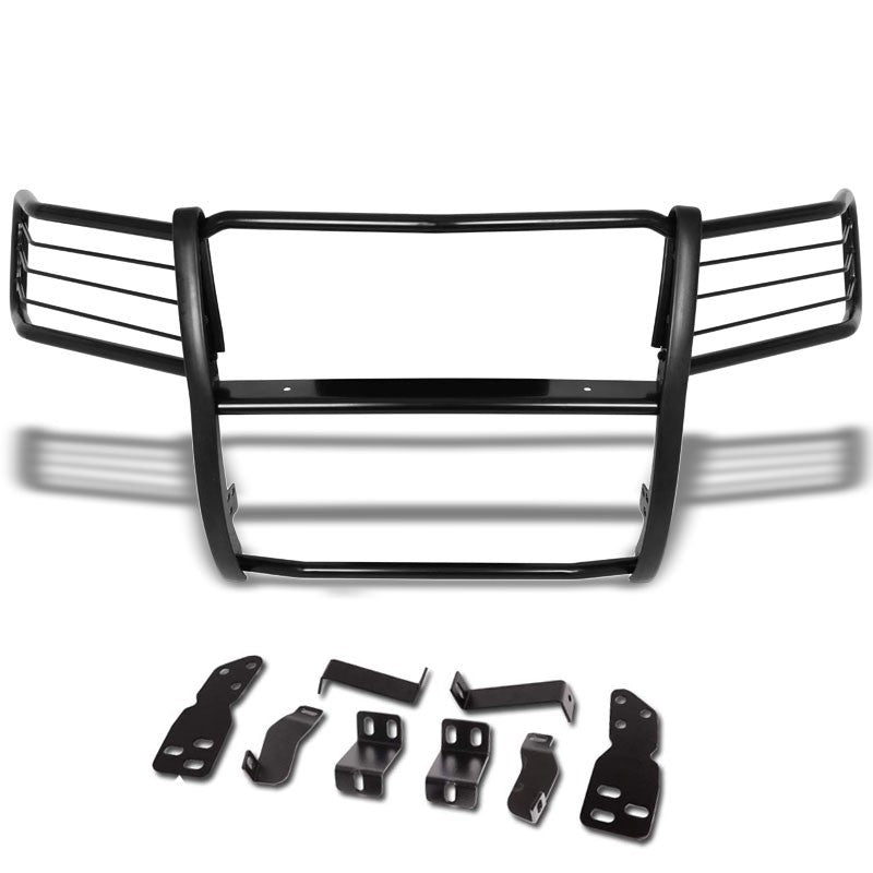 Black Mild Steel Full Front Grille Guard For 07-13 GMC Sierra 1500 4.3L/4.8L