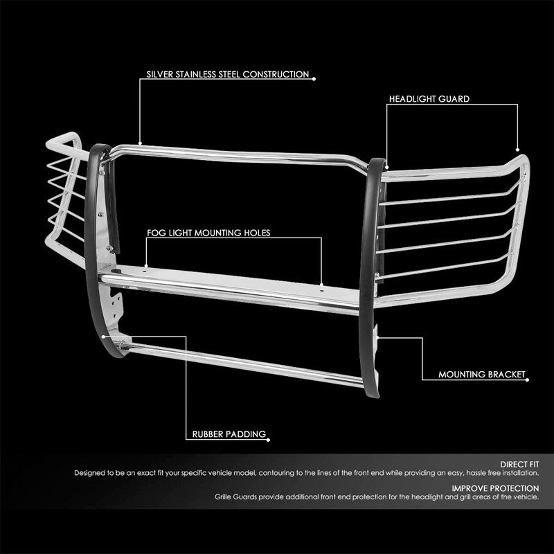 Metallic Mild Steel Full Front Grille Guard For 11-16 Ford F-250 Super Duty 6.2L