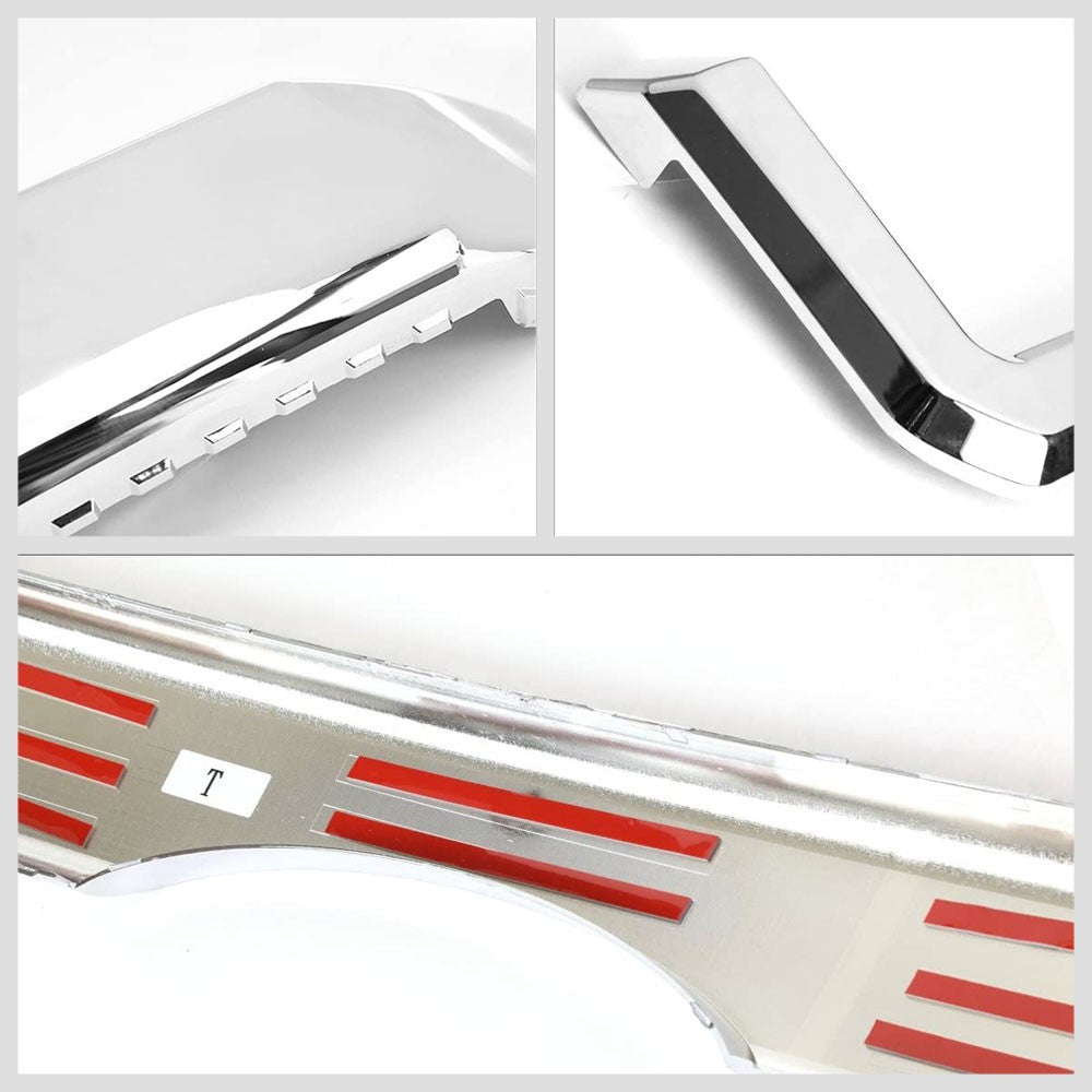 Set of 4 Chrome Front Bumper Overlay Grille Cover For 11-16 Ford F250/F350 SD