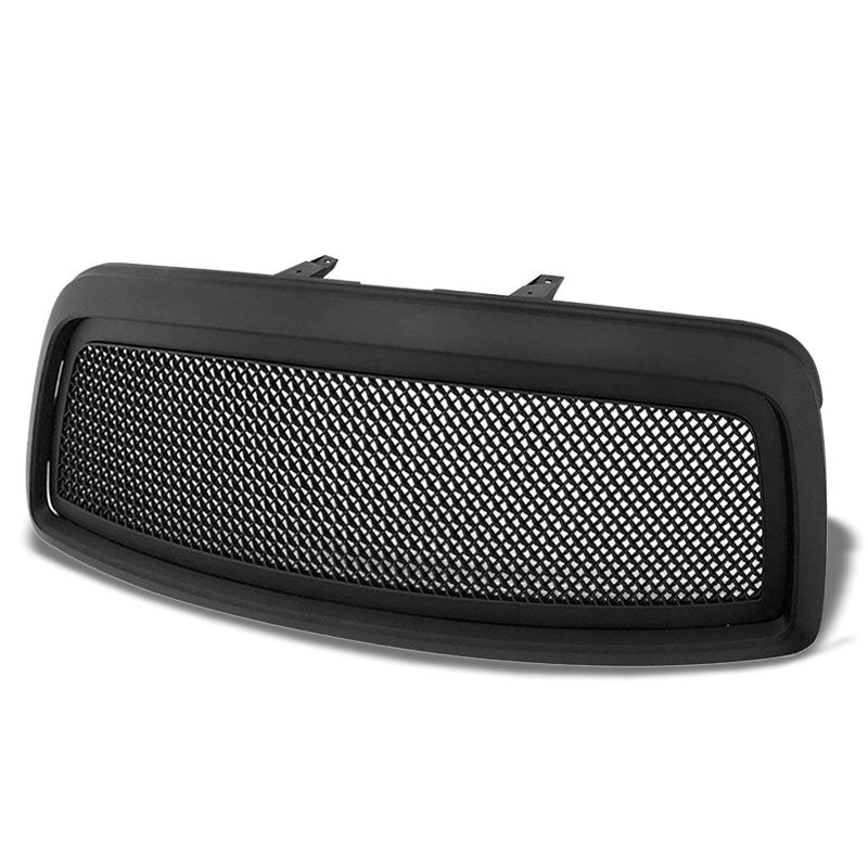 Black Matte Diamond Mesh Style Front Replacement Grille For 09-12 Dodge Ram 1500
