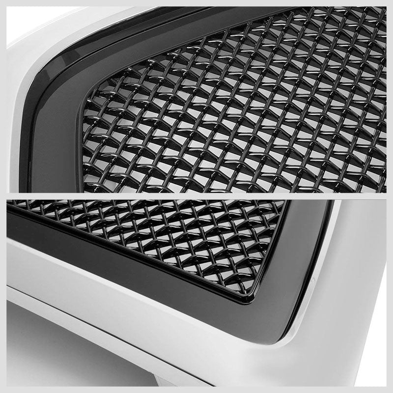 Chrome Frame/Black Diamond Mesh Style Front Grille For 09-12 Dodge Ram 1500