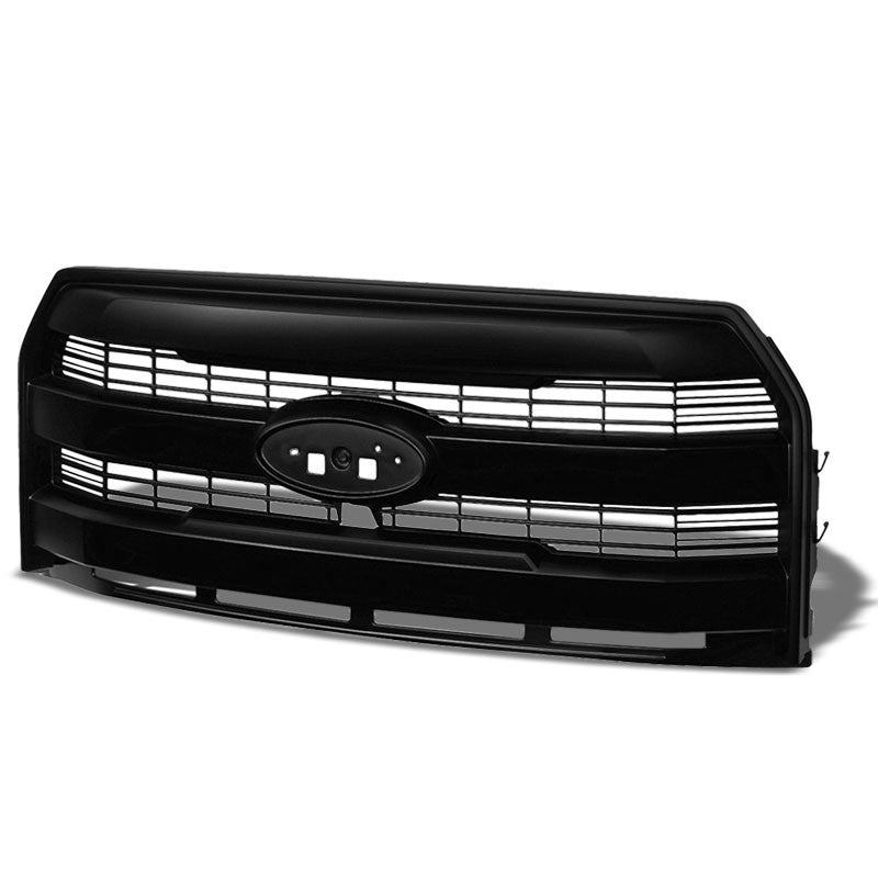 Black Matte Vent Style Front Replacement Grille For 15-17 Ford F-150 V6/V8 DOHC