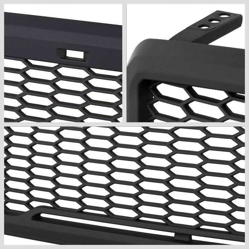 Black Matte Honeycomb Mesh Style Front Grille+Running Light For 04-08 Ford F-150