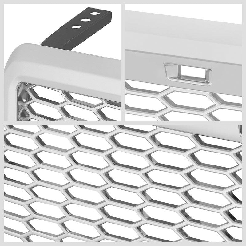 Chrome Honeycomb Mesh Style Front Grille+Running Light For 04-08 Ford F-150 SOHC